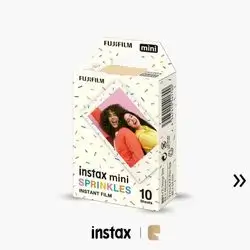 FUJIFILM Instax Mini Sprinkles Instant Film Sheets 10Pcs (10x1) for Mini Cameras