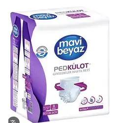 Mavi Beyaz Diapers Size Large