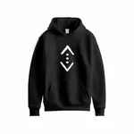 JERSEY HOODIE Over Size CUKUR BLACK (SMALL)