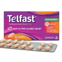 TELFAST 120 mg SANOFI ( FEXOFENADINE 120 mg )