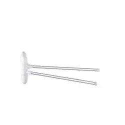 Perla 2-Sleeve Towel Hanger (Silver)