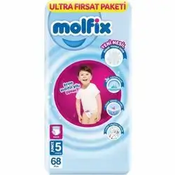 Diapers Molfix Pants (Shorts) number 5 for (12 - 17 kg) 68 Pieces