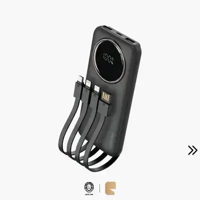 Green Lion Power Pulse 10000mAh Power Bank - Black