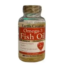 earth's creation omega 3 fish oil 60 softgels