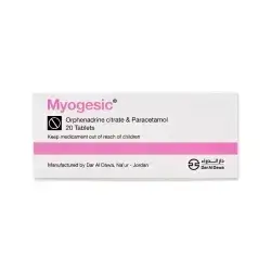 myogesic 20tbas- muscle relaxant - made in jorden