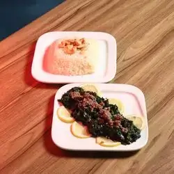 Spinach & Meat with Rice