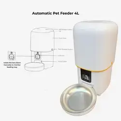 automatic pet feeder 4L bowl 