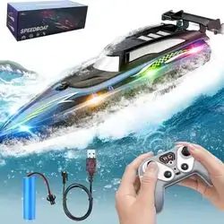 remote-control (RC) speedboat toy.