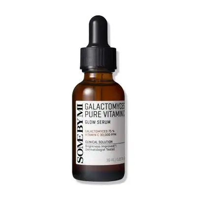 SOME BY MI Galactomyces Pure Vitamin C Glow Serum - 1.01Oz, 30ml - Korean Vitamin C Face Serum for Glow Glass Skin - Dark Spot Correcting Serum with Skin Texture and Elasticity Care - Korean Skin Care