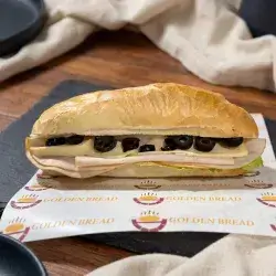 Turkey And Halloum Sandwich In White Bun