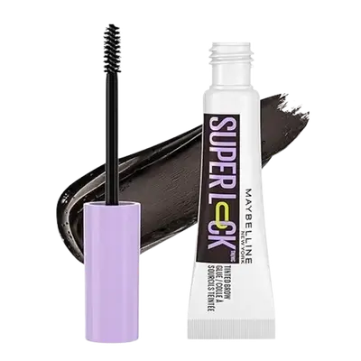 Super Lock Brow Glue Lightweight and Waterproof Tinted Brow Gel 264 Black 7 ml - Maybelline