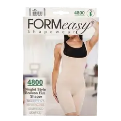 Shapewear Singlet Style Braless Full Shaper Large Beige 4800 _ Formeasy