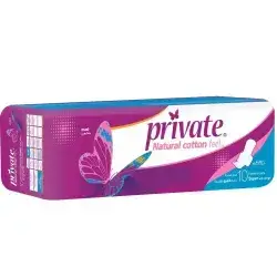 Private Natural Cotton Maxi Super 10 pads