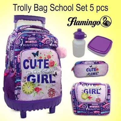 Trolley Bag School Set 5pcs