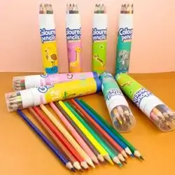 24 colored wooden colored pencils in box - fancy colored pencils