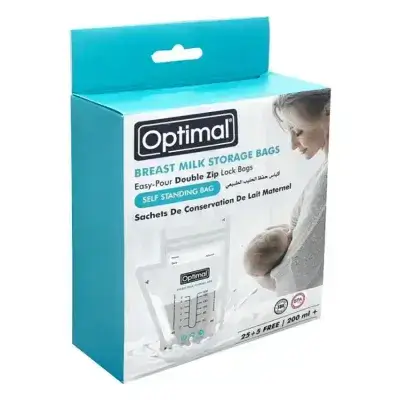 Optimal Breast Milk Storage Bags 200ml – 30 Pcs