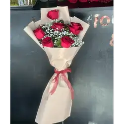 Bouquet Of Red Roses 6 Flowers