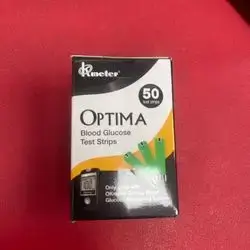 Optima blood glucose test strips (50 test strips)