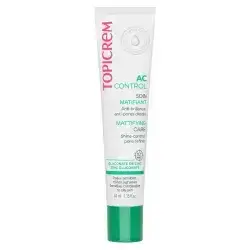 Topicrem AC Control Mattifying Care 40ml يعمل على تنقية المسام ويوفر تأثيرًا طويل الأمد لإزالة اللمعان للتحكم في لمعان البشرة الحساسة والمختلطة إلى الدهنية.