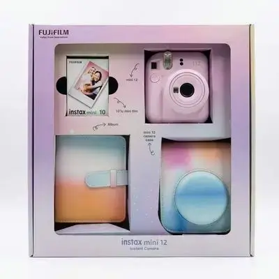 Fujifilm Instax Mini 12 Instant Film Camera, Fuji Instax Mini Film Set (Blossom Pink)