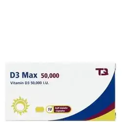 D3 max 50,000 10 soft gels
