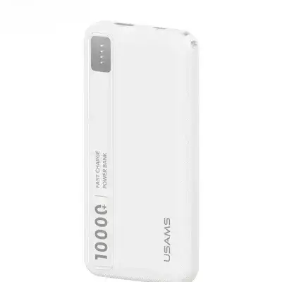 USAMS 10000mAh 10W POWER BANK MULTI-DEVICE COMPATIBILITY WHITE - OSMS 10000mAh 10W Power Bank White