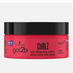 got2b GotCurlz Curl Refreshing Cream (1 x 200ml) Styling Moisturizer & Nourishes Without Weigh Down