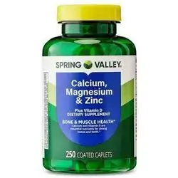 spring valley calcium magnesium & zinc plus vitamin D 250 tab