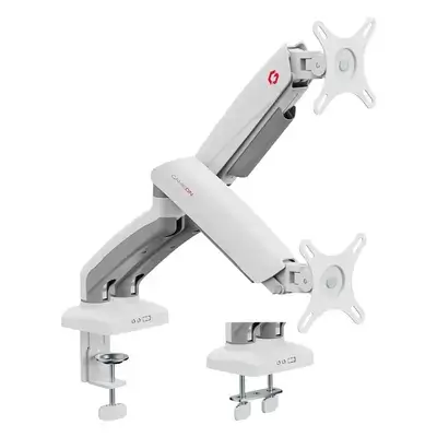 GAMEON GO-5450 Mechanical Spring Dual Monitor Arm — White