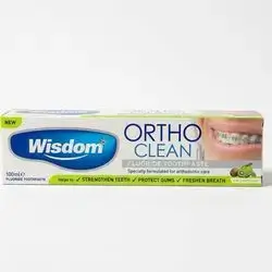 Wisdom ortho clean fluoride toothpaste 100ml