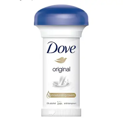 Dove Women Antiperspirant Deodorant Roll-On, for 24 hour protection, Original, alcohol free with ¼ moisturising cream, 50ml