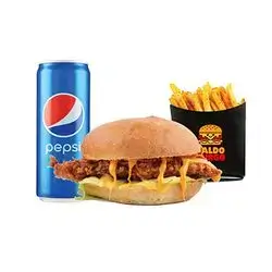 Cheesy Chicken Burger Combo