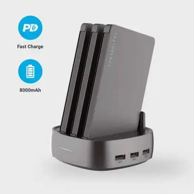 Powerology 3in1 Power Bank Station 8000 Mah