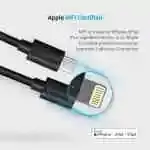 Powerology Type C to Lightning Cable 3 meters USB-C to iPhone Lightning Cable Fast Charge Power Delivery & Data