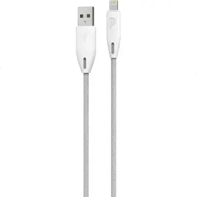 Powerology Braided USB-A to Lightning Cable 1.2M – White