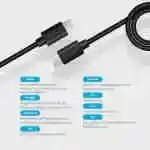 Powerology PVC Type-C to Type-C PD Cable 2M – Black