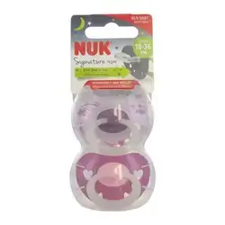 nuk signature night 18-36 pacifier 2 pcs