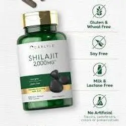 Carlyle Cápsulas Shilajit | 2000 mg | 90 unidades | Suplemento sin OMG y sin gluten