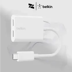 Belkin RockStar USB-C Audio + Charge Adapter - White