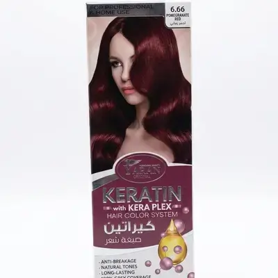 Yaran Keratin with Kera Plex Hair Color System (6.66 Pomegranate Red)