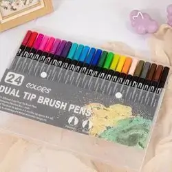 DUAL TIP BRUSH PENS   24 Colors