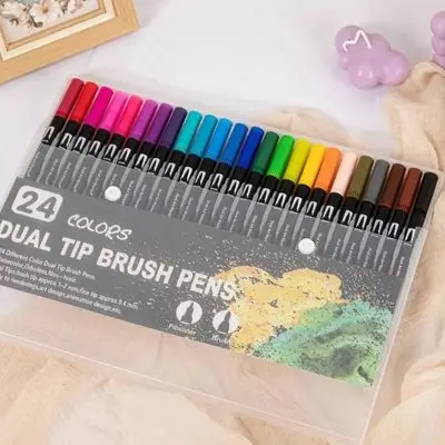DUAL TIP BRUSH PENS 24 Colors