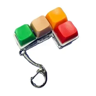 Keyboard Keycaps Rainbow L-Shaped 4-Key