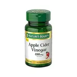 Nature's Bounty Apple Cider Vinegar 480mg Pills, Vegetarian Supplement Plant Based, 200 Tablets