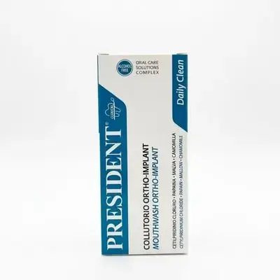 President ortho-implant daily clean mouthwash 200ml
