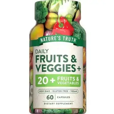 Nature's Truth Super Fruits and Veggies | 60 Vegan Capsules | Vitalizing Antioxidant Superfood Formula | Non-GMO & Gluten Free Supplement