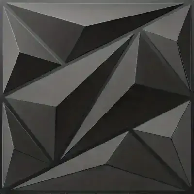 3D Wall Panels Black D137