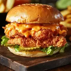 Double Cheese Crispy burger
