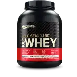 Optimum Nutrition Gold Standard 100% Whey Protein Powder, cookies&cream (2.27 Kg)