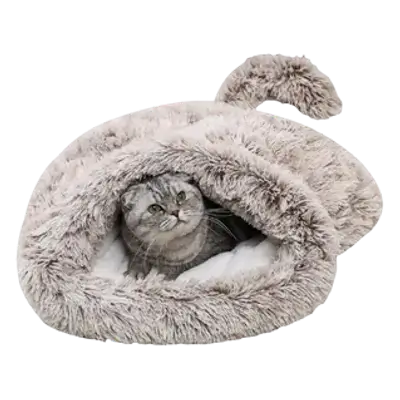 E28 Soft Plush Pet Cave Cat Style with Tail